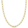 Amour 3.5mm Fancy Paperclip Chain Necklace In Yellow Plated Sterling Silver In Yellow