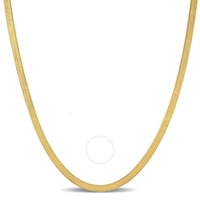 Amour 3.5mm Flex Herringbone Chain Necklace In 10k Yellow Gold