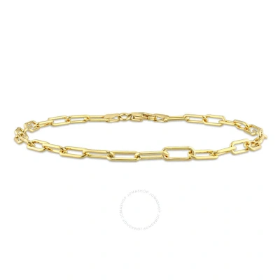Amour 3.5mm Oval Link \bracelet In Yellow Plated Sterling Silver