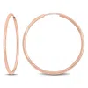 Amour 30mm Hoop Earrings In 14k Rose Gold In Rose Gold-tone