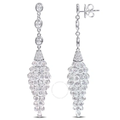 Amour 32 1/5 Ct Tw Diamond Chandelier Beaded Earrings In 18k White Gold