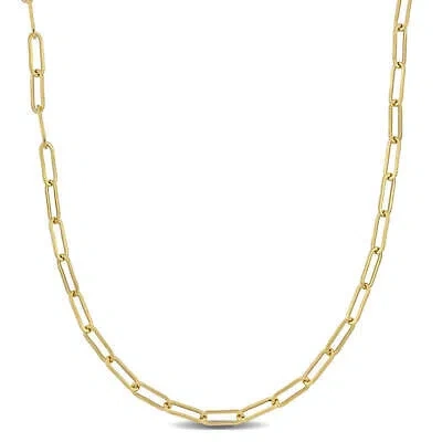 Pre-owned Amour 3.3mm Paperclip Chain Necklace In 14k Yellow Gold, 18 In
