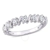 AMOUR AMOUR 3/4 CT DEW CREATED MOISSANITE BAND IN STERLING SILVER