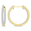 AMOUR AMOUR 3/4 CT TDW DIAMOND INSIDE OUT HOOP EARRINGS IN 10K YELLOW GOLD