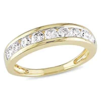Pre-owned Amour 3/4 Ct Tw Channel Set Diamond Anniversary Band In 14k Yellow Gold