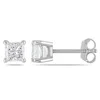 Amour 3/4 Ct Tw Princess Cut Diamond Stud Earrings In 14k White Gold In White