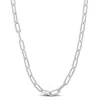 Amour Fancy Paperclip Chain Necklace In Sterling Silver In White