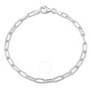 AMOUR AMOUR 3.5MM PAPERCLIP CHAIN BRACELET IN STERLING SILVER