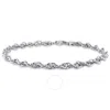 AMOUR AMOUR 3.7MM SINGAPORE CHAIN BRACELET IN STERLING SILVER