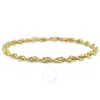 AMOUR AMOUR 3.7MM SINGAPORE CHAIN BRACELET IN YELLOW PLATED STERLING SILVER