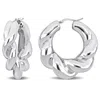 Amour 39mm Twisted Hoop Earrings In Sterling Silver In White
