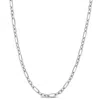 Amour 3 Mm Diamond Cut Figaro Chain Necklace In Sterling Silver In White