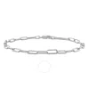 AMOUR AMOUR 3MM FANCY PAPERCLIP CHAIN BRACELET IN STERLING SILVER