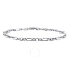 AMOUR AMOUR 3MM FIGARO ROLO CHAIN BRACELET IN STERLING SILVER