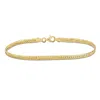 Amour 3mm Herringbone Bracelet In 18k Yellow Gold Plated Sterling In Yellow