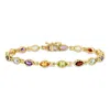 Amour 4 1/2 Ct Tgw Multi-gemstone Marquise Bracelet In Yellow Plated Sterling Silver In Yellow