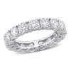 AMOUR AMOUR 4 1/4 CT DEW CREATED MOISSANITE ETERNITY RING IN 10K WHITE GOLD