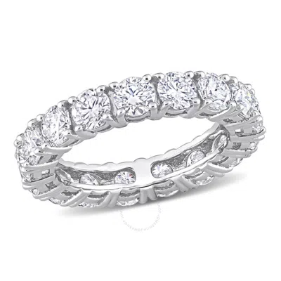 Amour 4 1/4 Ct Dew Created Moissanite Eternity Ring In 10k White Gold
