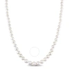 AMOUR AMOUR 4-8MM FRESHWATER PEARL STRAND GRADUATED NECKLACE WITH 14K YELLOW GOLD CLASP - 18 IN.