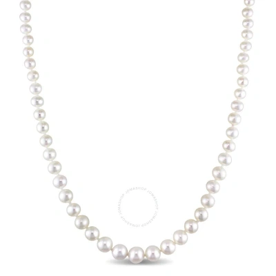 Amour 4-8mm Freshwater Pearl Strand Graduated Necklace With 14k Yellow Gold Clasp - 18 In.