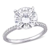 AMOUR AMOUR 4 CT DEW CREATED MOISSANITE ENGAGEMENT RING IN 10K WHITE GOLD