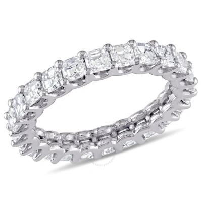 Amour 4 Ct Tw Asscher-cut Diamond Full-eternity Band In 18k White Gold (size 9)