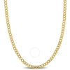 AMOUR AMOUR 4.1MM CURB CHAIN NECKLACE IN 14K YELLOW GOLD