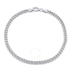 AMOUR AMOUR 4.4MM CURB LINK CHAIN BRACELET IN STERLING SILVER
