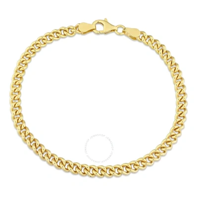 Amour 4.4mm Curb Link Chain Bracelet In Yellow Plated Sterling Silver