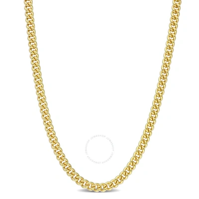 Amour 4.4mm Curb Link Chain Necklace In Yellow Plated Sterling Silver