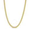 AMOUR AMOUR 4.4MM CURB LINK CHAIN NECKLACE IN YELLOW PLATED STERLING SILVER
