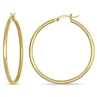 Pre-owned Amour 40mm Hoop Earrings In 10k Yellow Gold