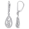 AMOUR AMOUR 4/5 CT DEW CREATED MOISSANITE LEVERBACK DANGLE EARRINGS IN STERLING SILVER