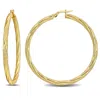 Amour 46.5mm Twisted Hoop Earrings In 14k Yellow Gold In Yellow