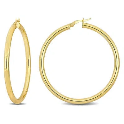 Pre-owned Amour 47mm Hoop Earrings In 14k Yellow Gold (3mm Wide)