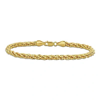 Pre-owned Amour 4mm Infinity Rope Chain Bracelet In 14k Yellow Gold, 7.5 In