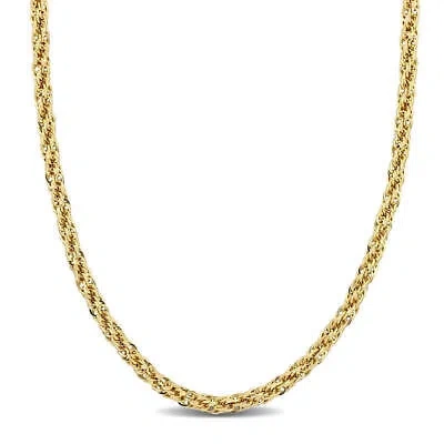 Pre-owned Amour 4mm Infinity Rope Chain Necklace In 14k Yellow Gold - 22 In