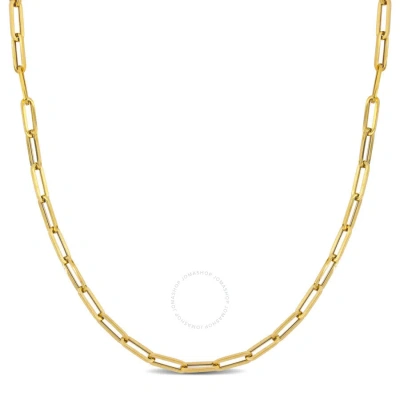 Amour 4mm Oval Link Necklace In 14k Yellow Gold