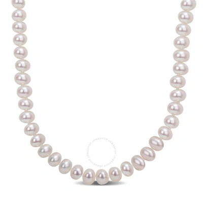 Amour 5 - 6 Mm Freshwater Cultured Pearl 18in Strand With Sterling Silver Clasp In White