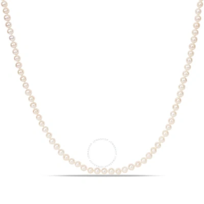 Amour 5 - 6 Mm Freshwater Cultured Pearl 24in Strand With Sterling Silver Clasp In Multi