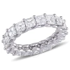 AMOUR AMOUR 5-1/10 CT TW ASSCHER DIAMOND ETERNITY RING IN 18K WHITE GOLD