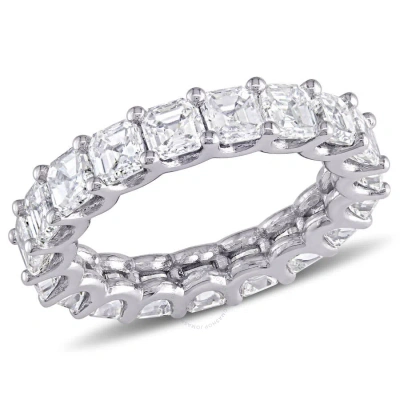 Amour 5-1/10 Ct Tw Asscher Diamond Eternity Ring In 18k White Gold
