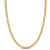 AMOUR AMOUR 5.2 MM UNISEX CURB LINK NECKLACE WITH CHAIN IN 10K YELLOW GOLD