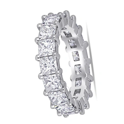 Amour 5.54 Ct Princess Diamond Tw Eternity Ring In Platinum In White