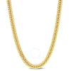 Amour 5.5mm Double Curb Link Chain Necklace In Yellow Plated Sterling Silver In Yellow