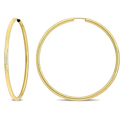 Amour 50mm Hoop Earrings In 14k Yellow Gold