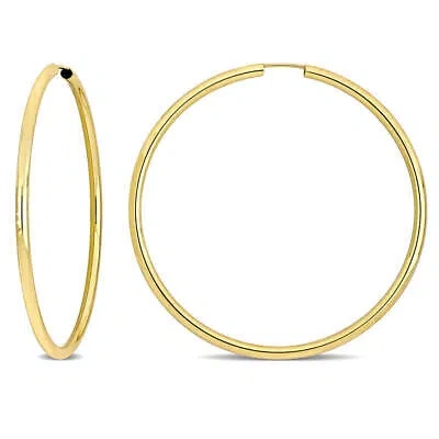 Pre-owned Amour 50mm Hoop Earrings In 14k Yellow Gold