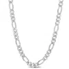 Amour Figaro Chain Necklace In Sterling Silver In White