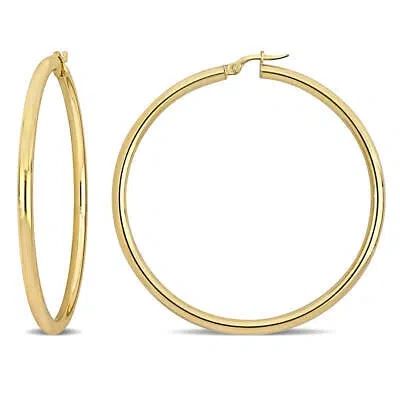 Pre-owned Amour 57.5mm Hoop Earrings In 14k Yellow Gold