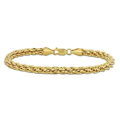 Pre-owned Amour 5mm Infinity Rope Chain Bracelet In 14k Yellow Gold, 7.5 In